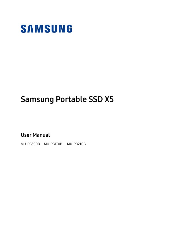 SAMSUNG SSD portátil X5 - 2TB - SSD externo Thunderbolt 3 (MU-PB2T0B/AM)  gris/rojo
