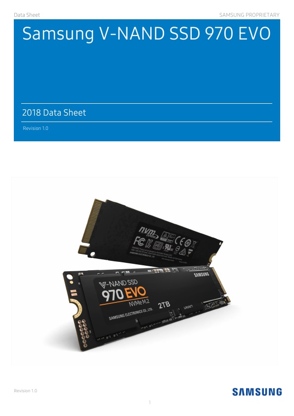 Disque Dur Interne SSD Samsung 970 EVO NVMe M.2 / 2 To