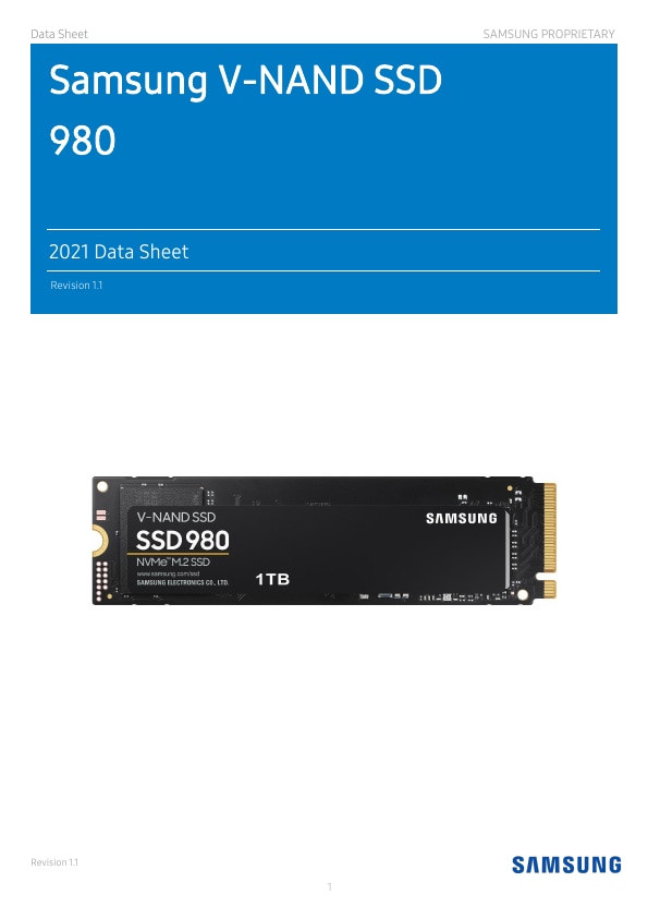 | Samsung Semiconductor Samsung SSD PCIe Global 980 3.0