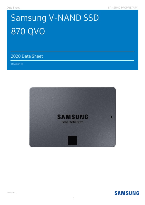 Samsung 870 QVO SATA SSD  Samsung Semiconductor USA