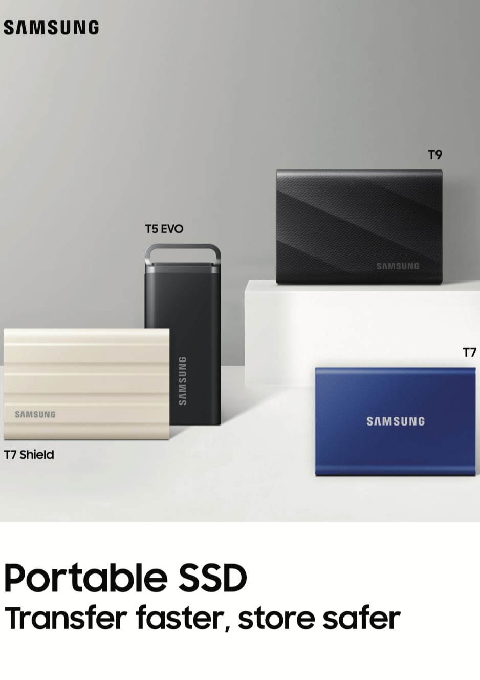Disque dur externe SSD T7 USB 3.2 500Go Gris - SAMSUNG - HD_EXT_SAM_T7_500G  
