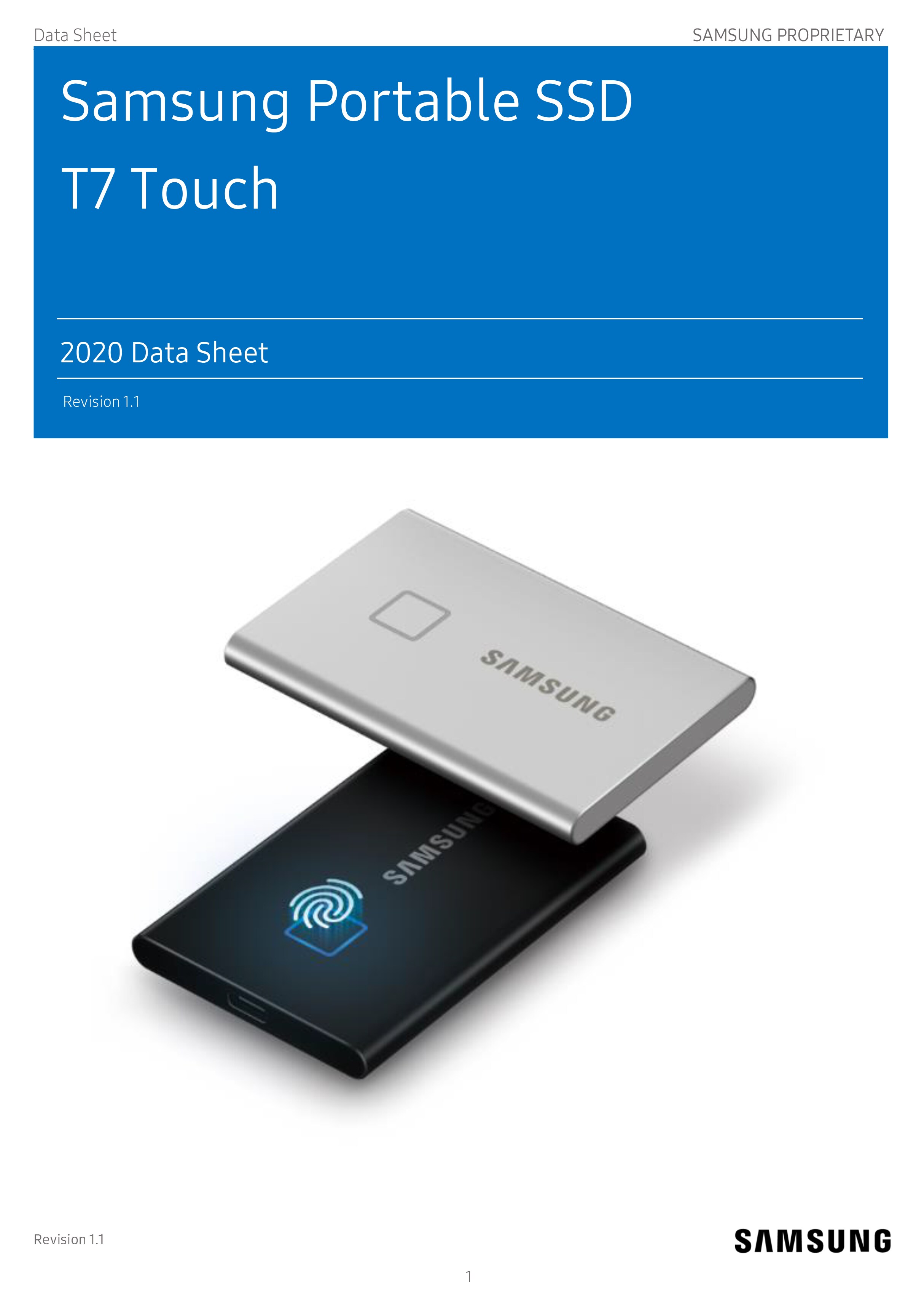 T7 Touch Data  Sheet