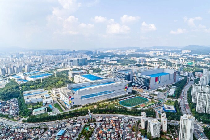 サムスン電子DS部門華城事業場のイメージです。