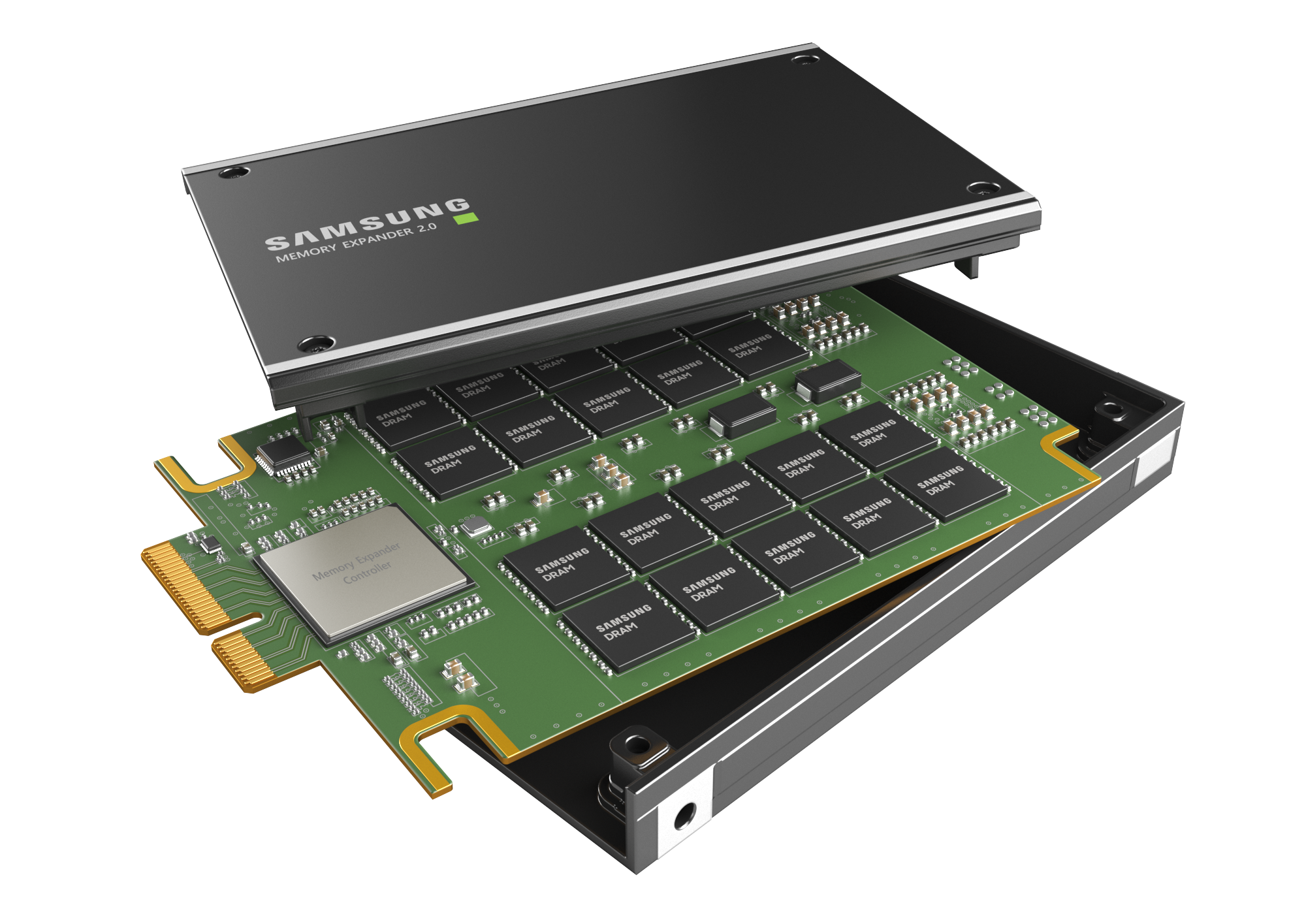 삼성반도체 DRAM 칩들이 사용된 삼성반도체 메모리 익스펜더 2.0