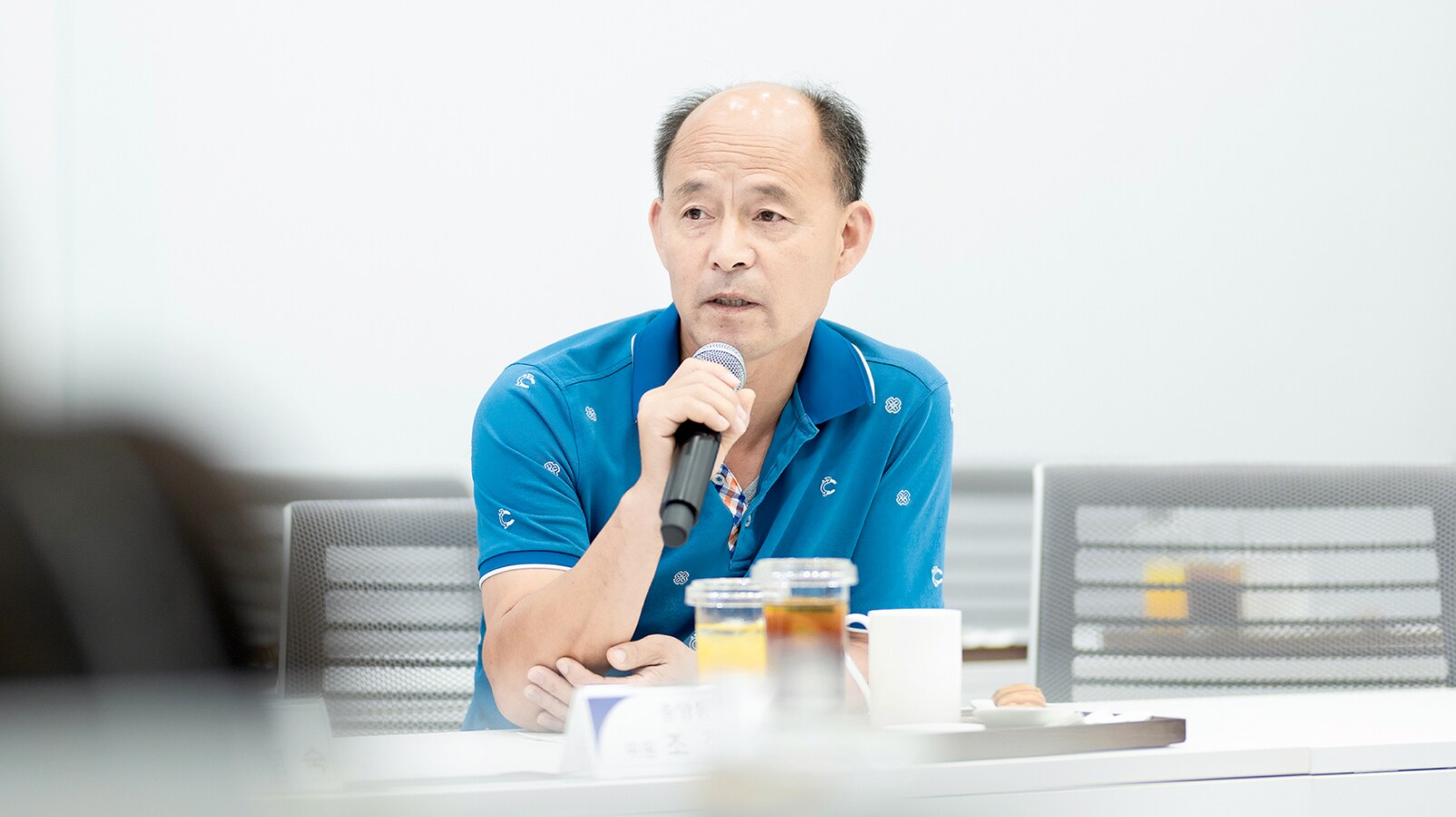 발언 중인 중앙동 통장협의회장 조정수 위원