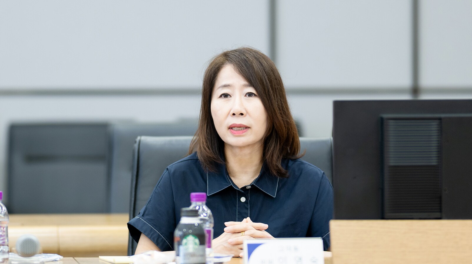 발언 중인 고덕동 지역사회보장협의체 위원 이영숙 위원