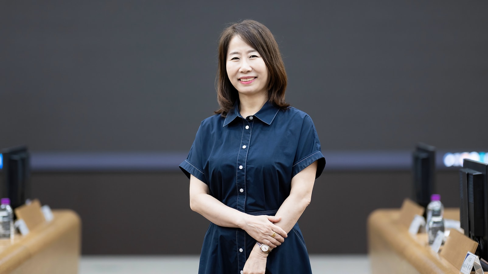 참여 소감을 밝히는 고덕동 지역사회보장협의체 위원 이영숙 위원