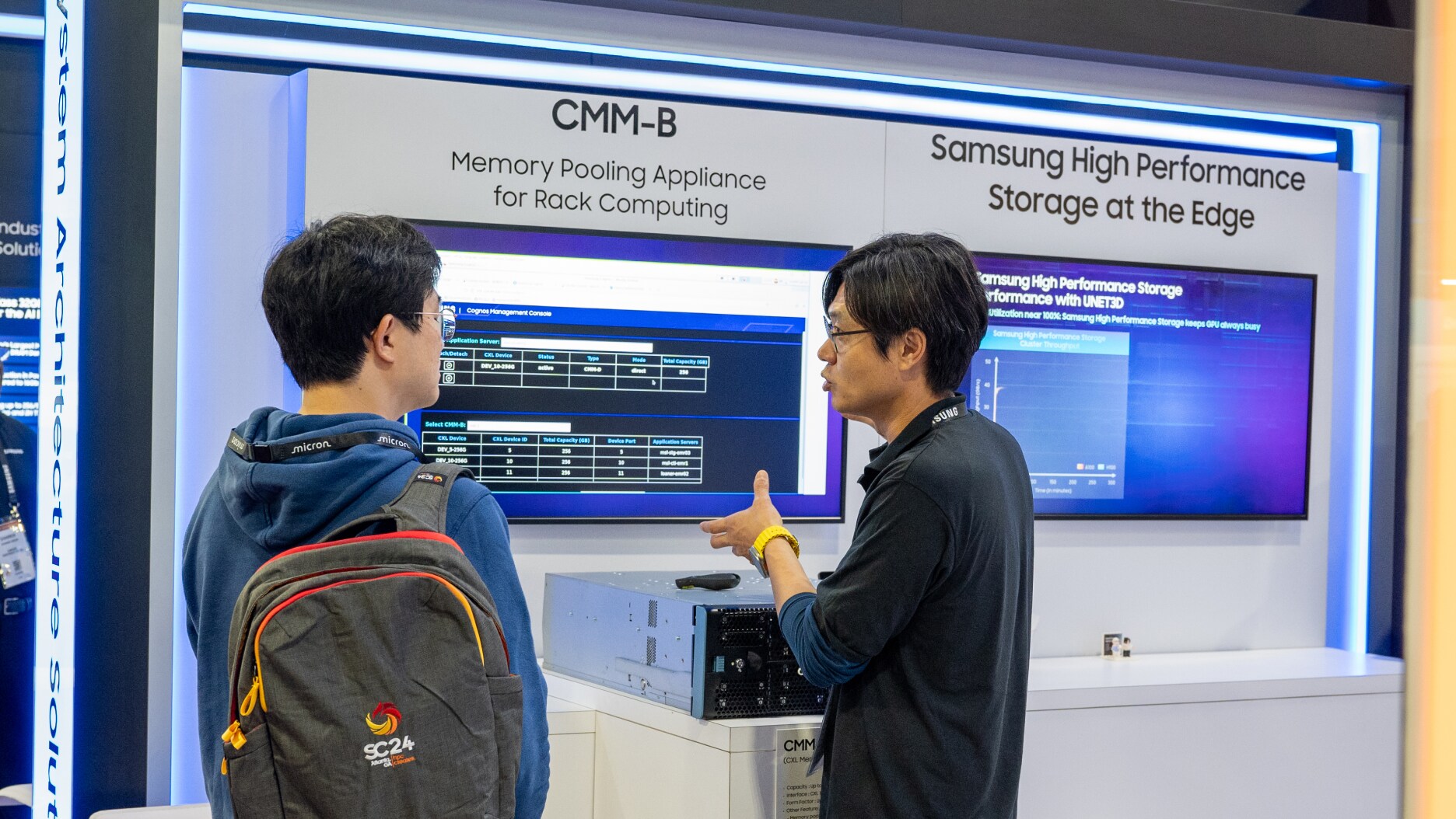 Discussing Samsung’s offerings in the system architecture innovations section of the booth