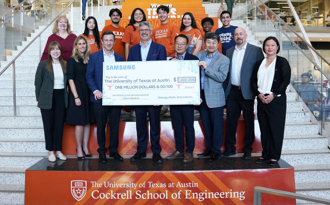 Samsung donation ceremony at the University of Texas at Austin