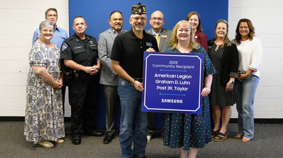 American Legion, Graham D. Luhn Post 39 at Samsung Austin Semiconductor’s 2025 Friend-Chip event in Taylor.