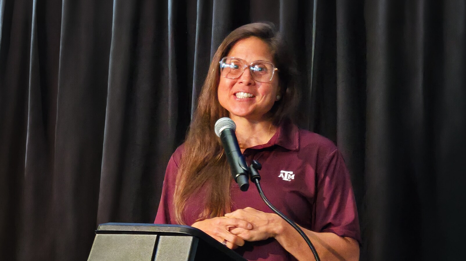 Samantha Merton speaking at the Made in Texas: Boundless Opportunity event.