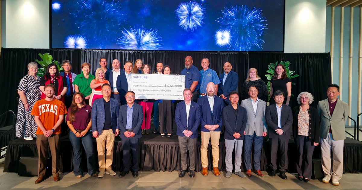 Samsung Austin Semiconductor presents $10.64 million to Workforce Development partners.