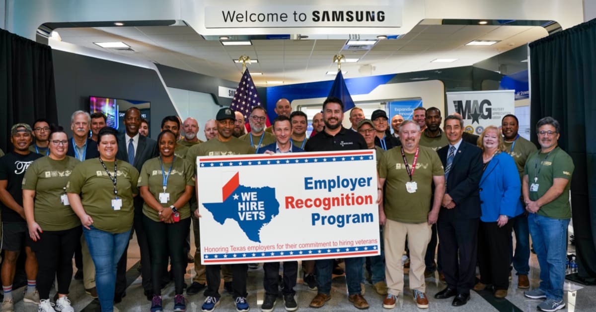 Samsung Austin Semiconductor celebrates 'We Hire Vets' designation