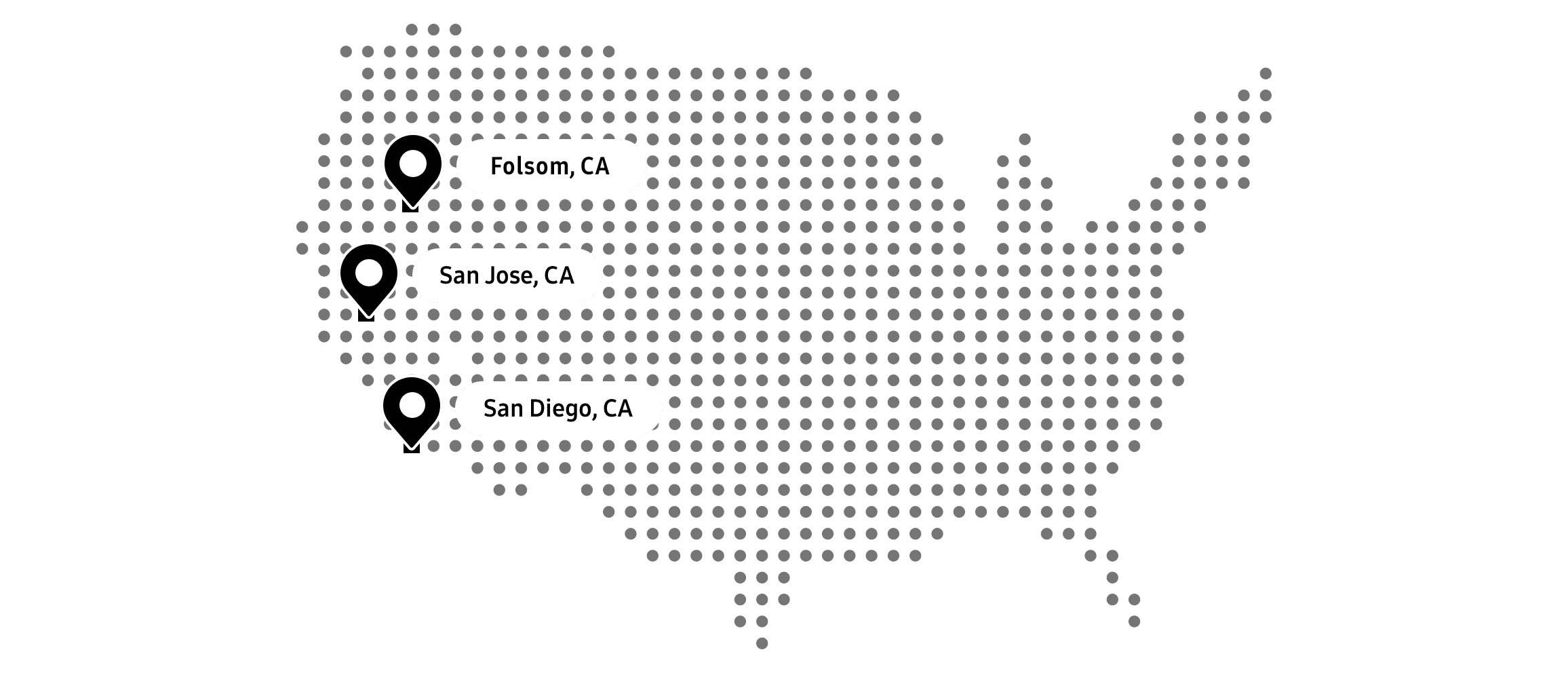 Image of map indicating San Jose. 
