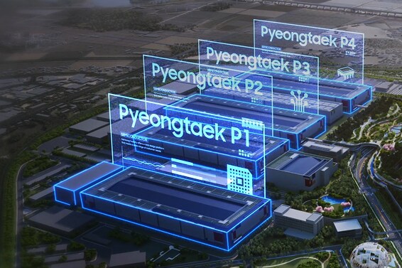 A digital rendering of Samsung's Pyeongtaek semiconductor campus