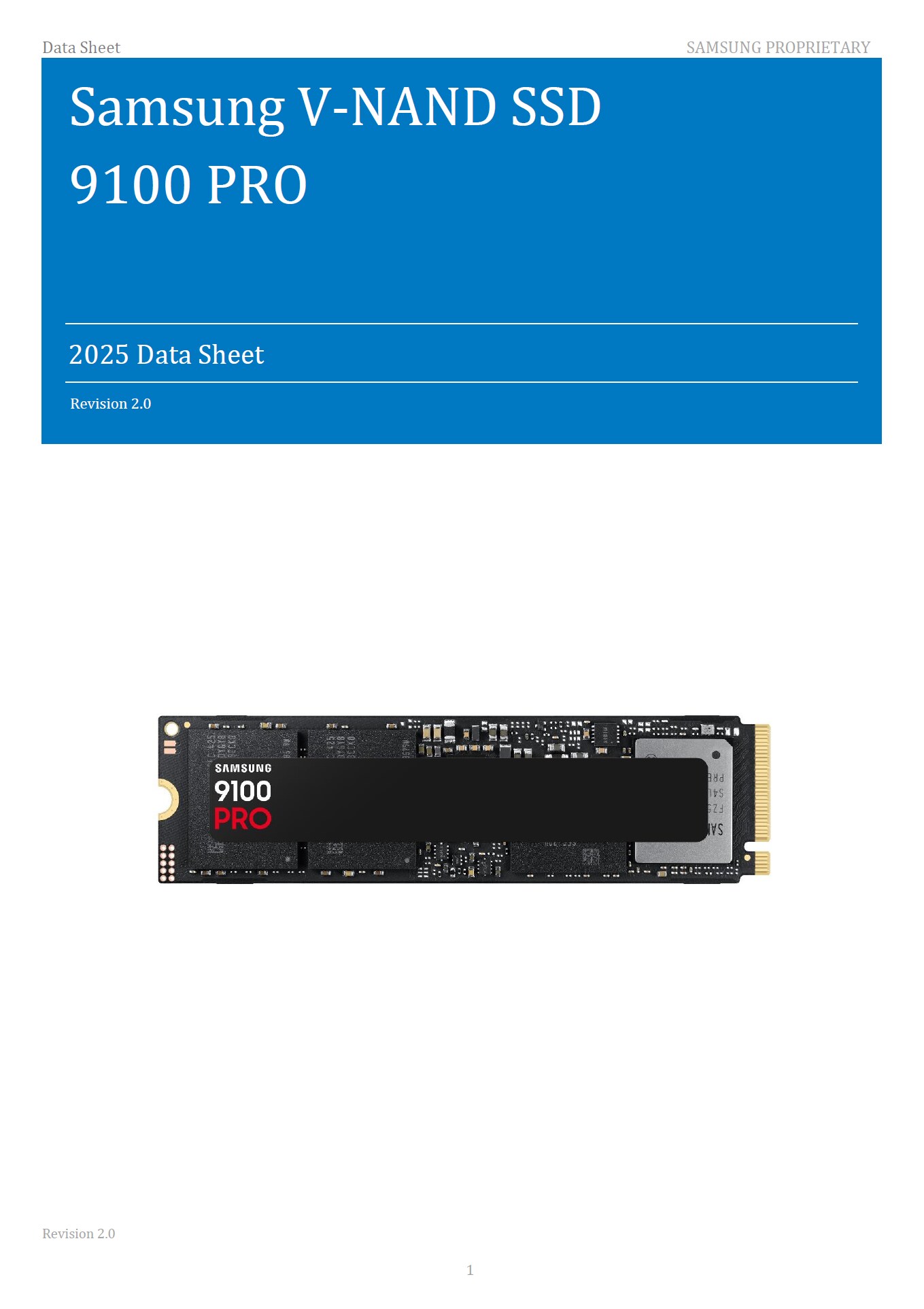9100 PRO Datasheet