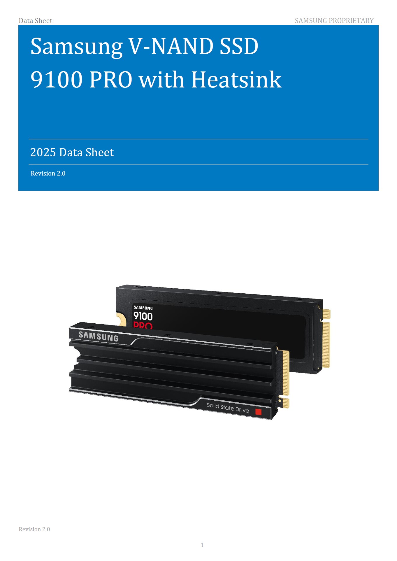 9100 PRO with Heatsink Datasheet