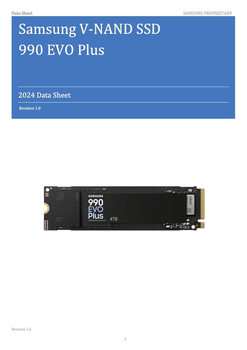 990 EVO Plus Data Sheet