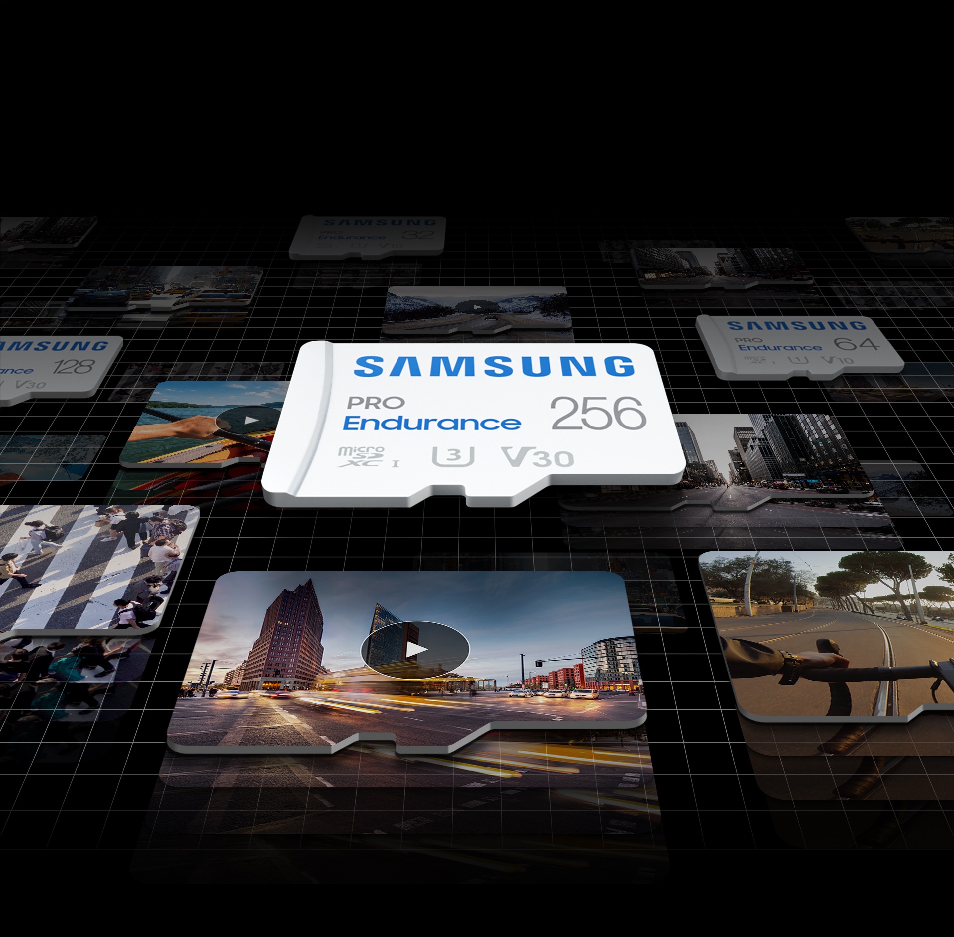 This is an image of samsung pro endurance microSD meomory card 256gb.