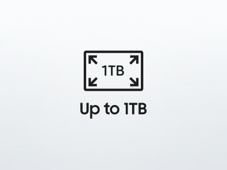 '1TB' is written inside the icon indicating the capacity, and 'Up to 1TB' is written below it.