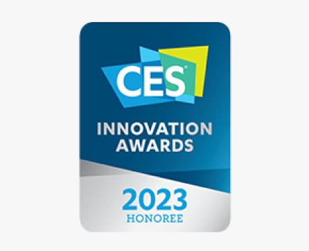 The logo for CES 2023 Innovation Honoree Innovation Award for the 990 PRO with Heatsink 2TB.