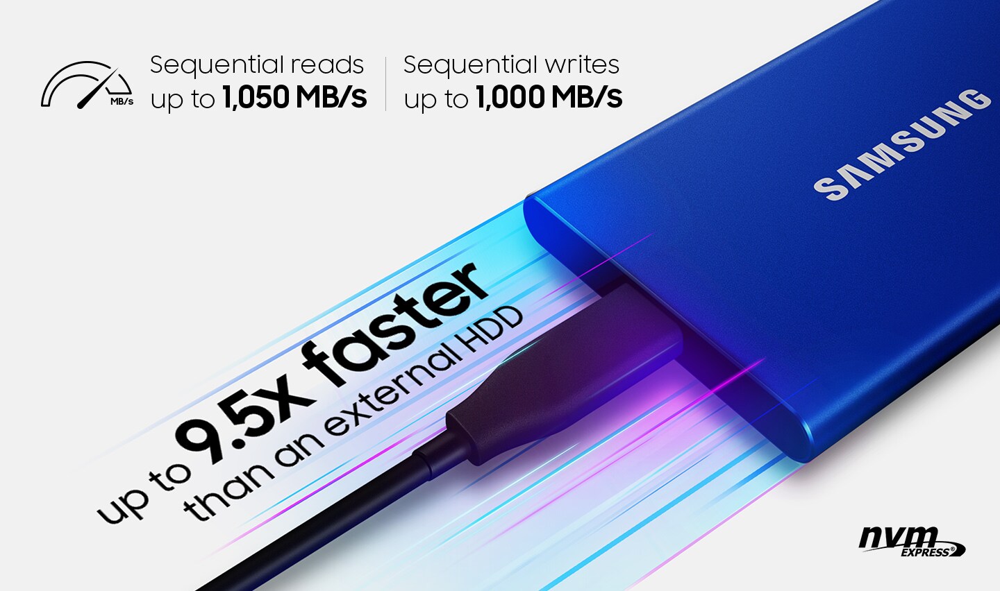 Disque SSD externe USB 3.2 T7 2 To de Samsung 