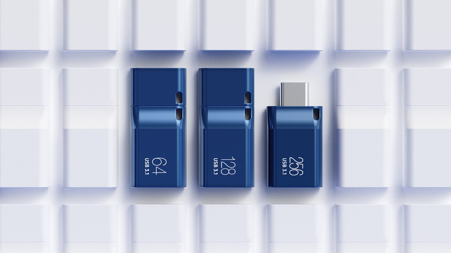 Samsung Semiconductor USB Flash Drive Type-C has 64GB, 128GB, and 256GB options.