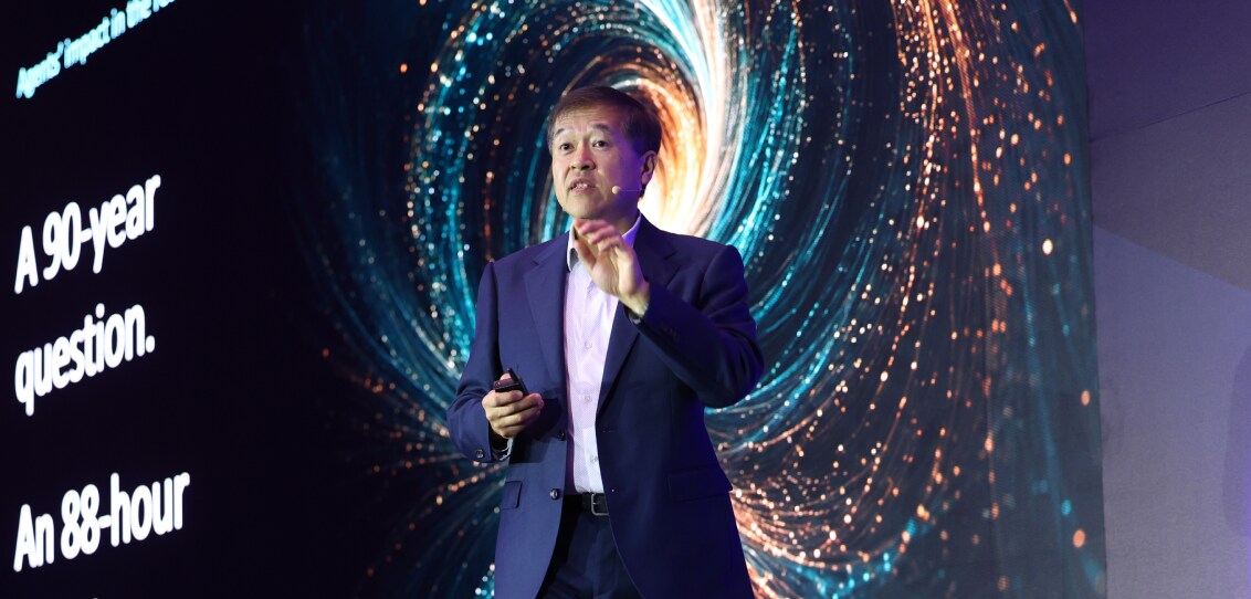 Richard Ho, VP, explaining the current state of AI adoption on stage
