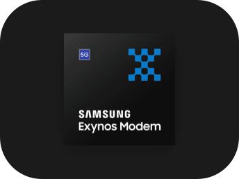 The Samsung Exynos Modem is located in the center.