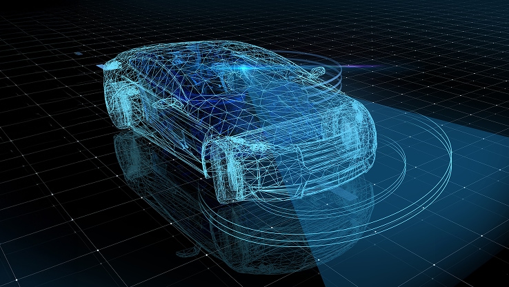 Explanatory image of an in-vehicle infotainment system equipped with a multi-display.