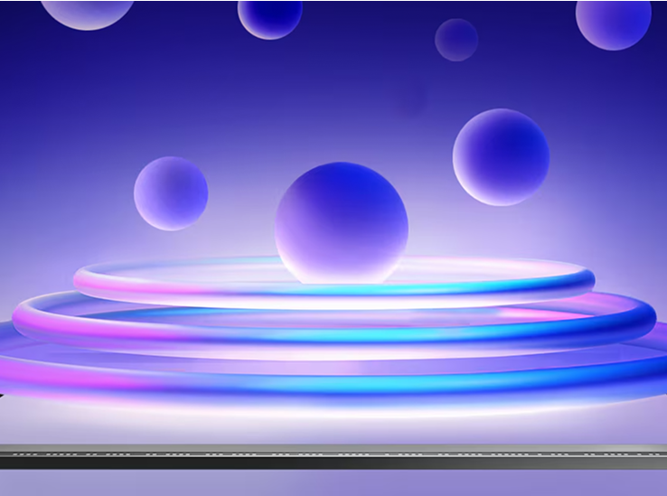 A digital illustration showing floating purple spheres above a sensor.