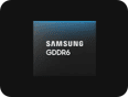A product image of Samsung GDDR6.