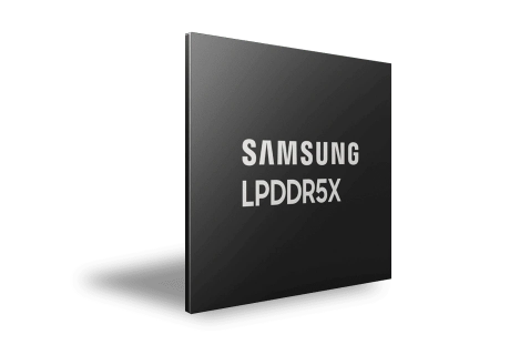 Product images of Samsung LPDDR5, LPDDR4X, LPDDR4, LPDDR3.