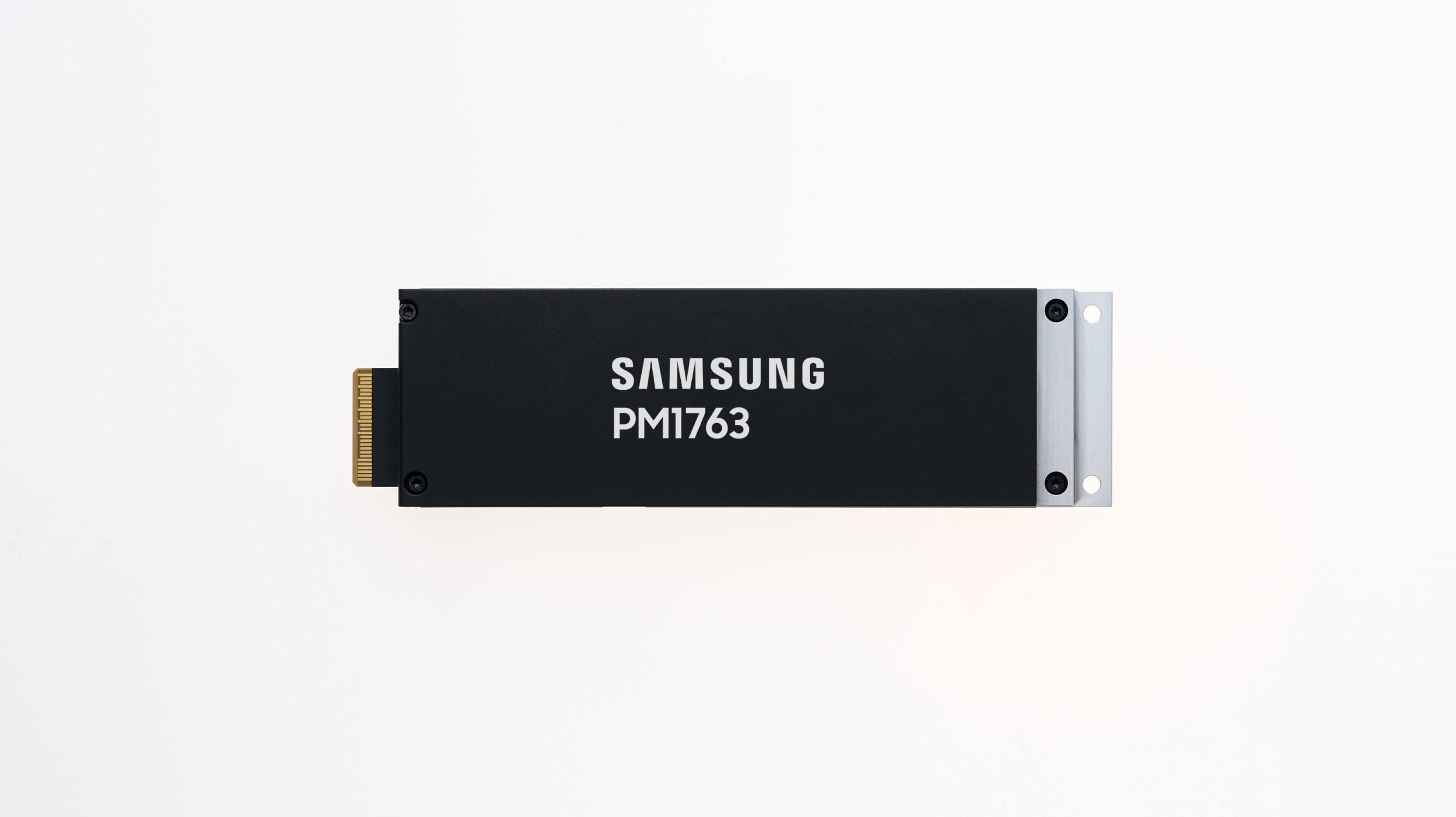 amsung PM1763 enterprise SSD shown front-facing on a white background