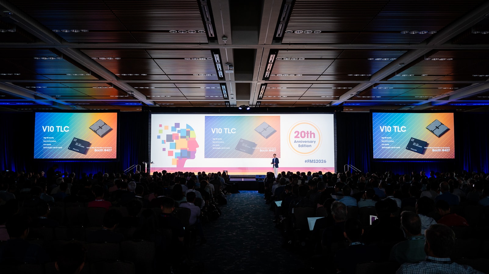 Samsung Electronics keynote presentation introducing V10 TLC at FMS 2026