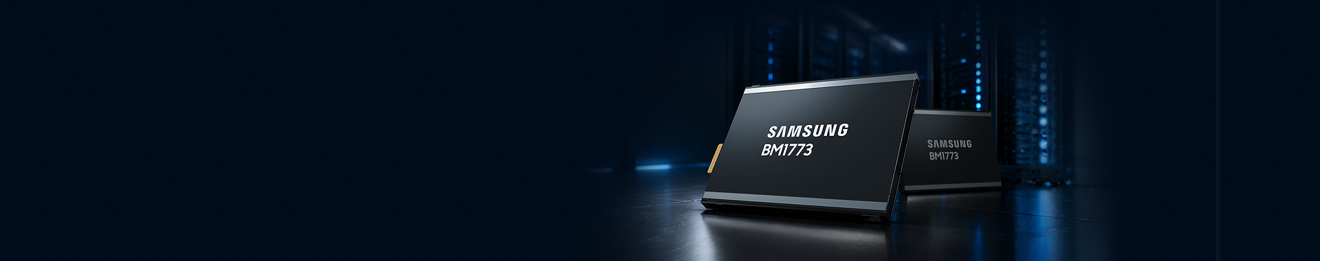 Samsung BM1773 SSD displayed in a data center setting