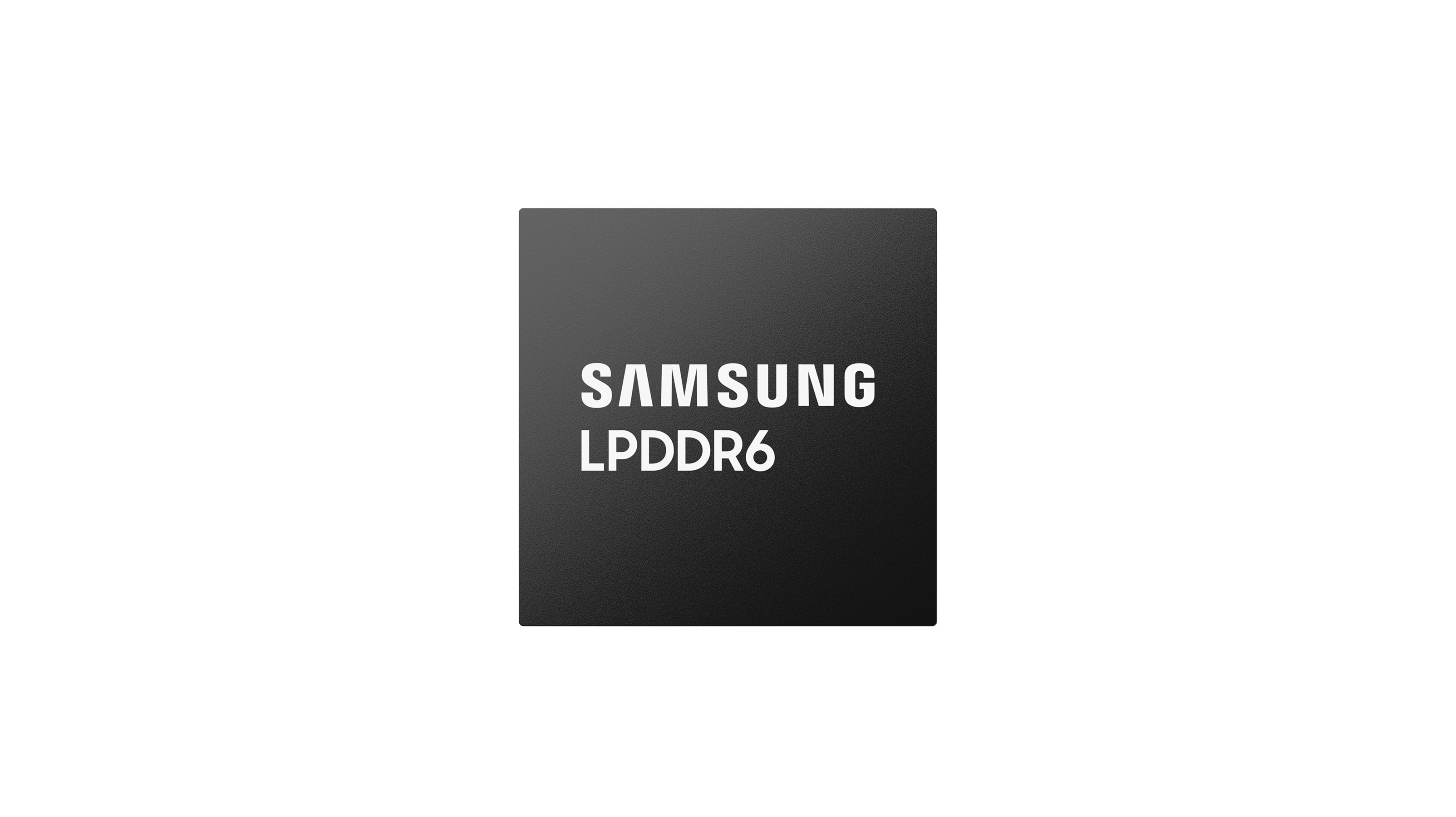 Samsung LPDDR6 memory chip on a white background