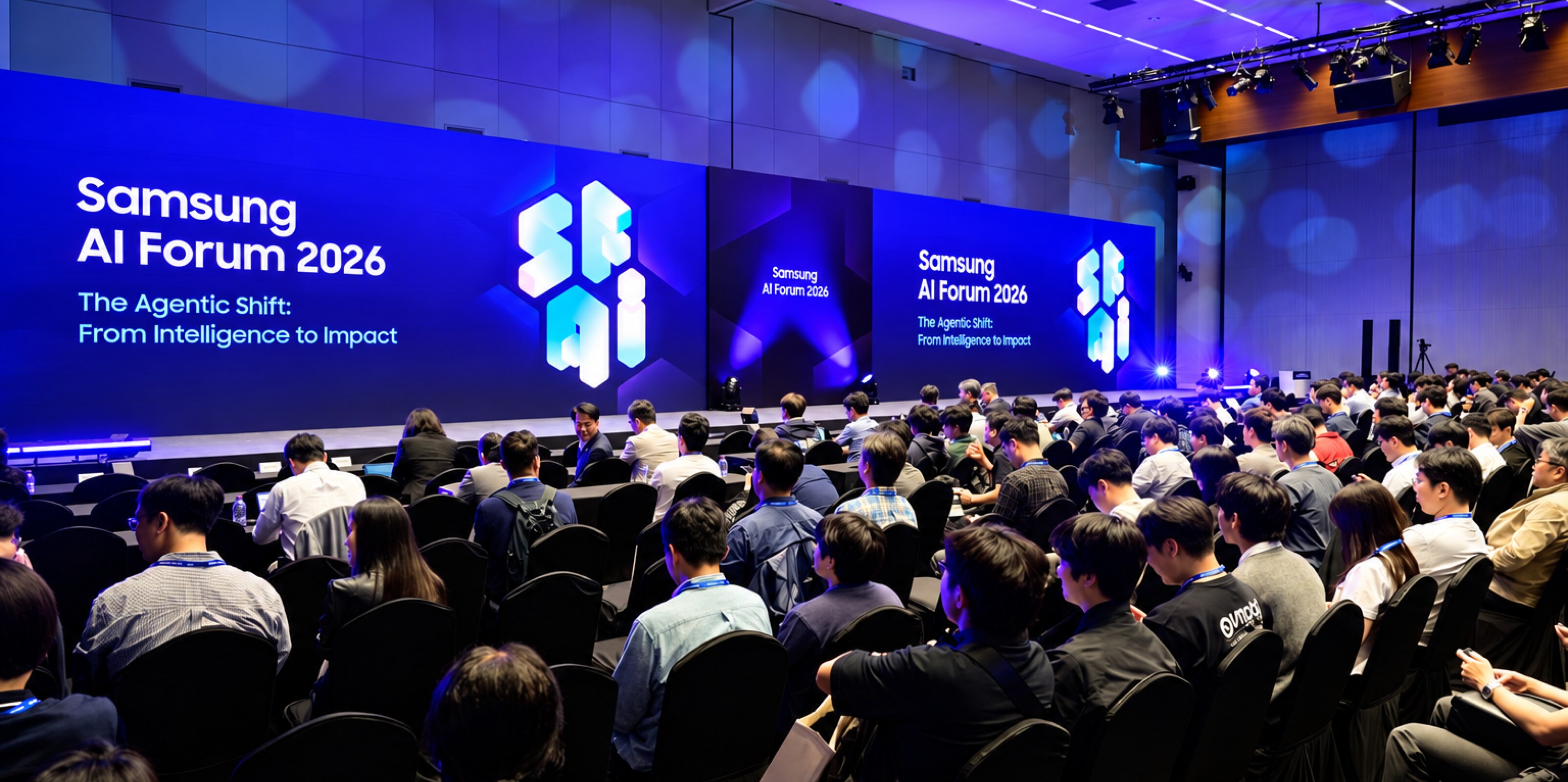 Samsung AI Forum 2026 행사장 전경과 무대를 바라보는 참석자들