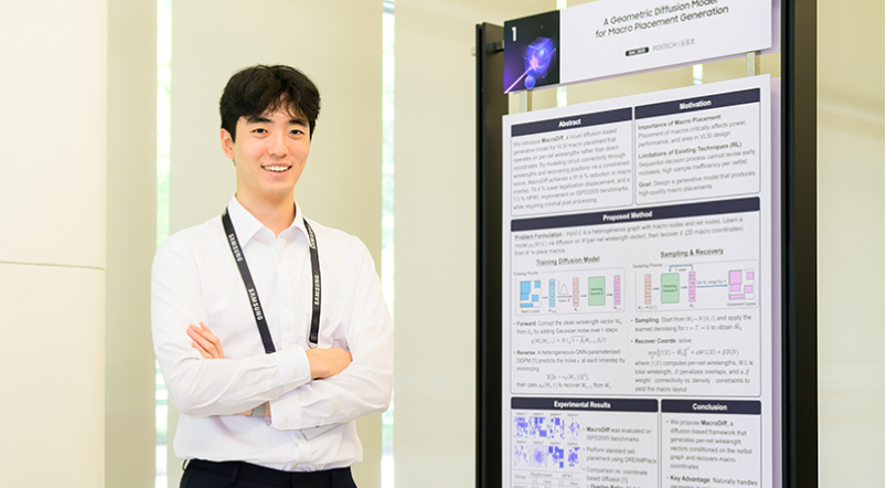 AI 분야 우수 학술 연구 포스터 전시를 진행한 포항공과대학교(POSTECH) 윤종호 님