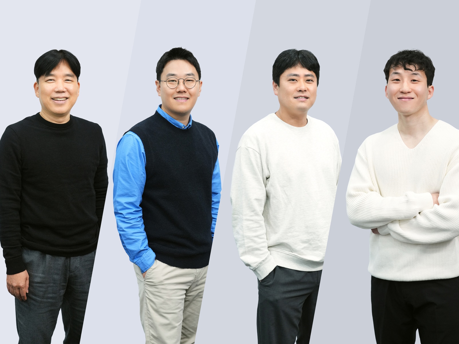 PM9E1 PCIe Gen5 NVMe SSD 개발에 참여한 삼성반도체 엔지니어 4인의 단체 프로필 사진