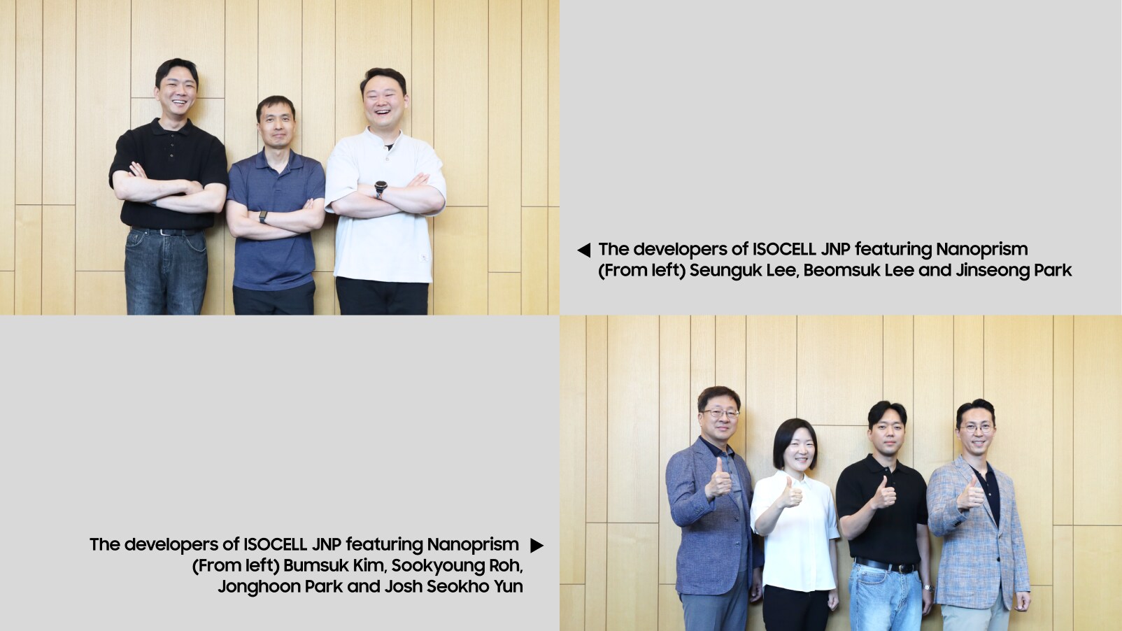 Group photo of ISOCELL JNP developers – key engineers behind Samsung’s Nanoprism-based image sensor innovation