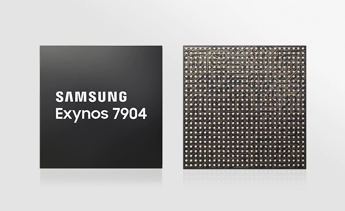 삼성 엑시노스 7904의 전면과 후면의 이미지이다.