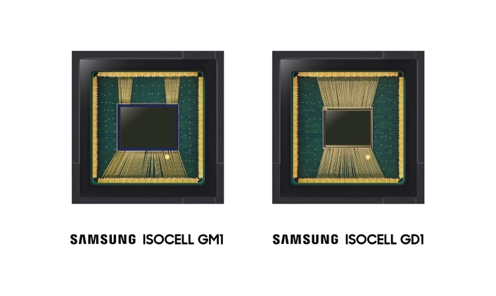 Image of Samsung ISOCELL Bright GM1 and the 32Mp ISOCELL Bright GD1.