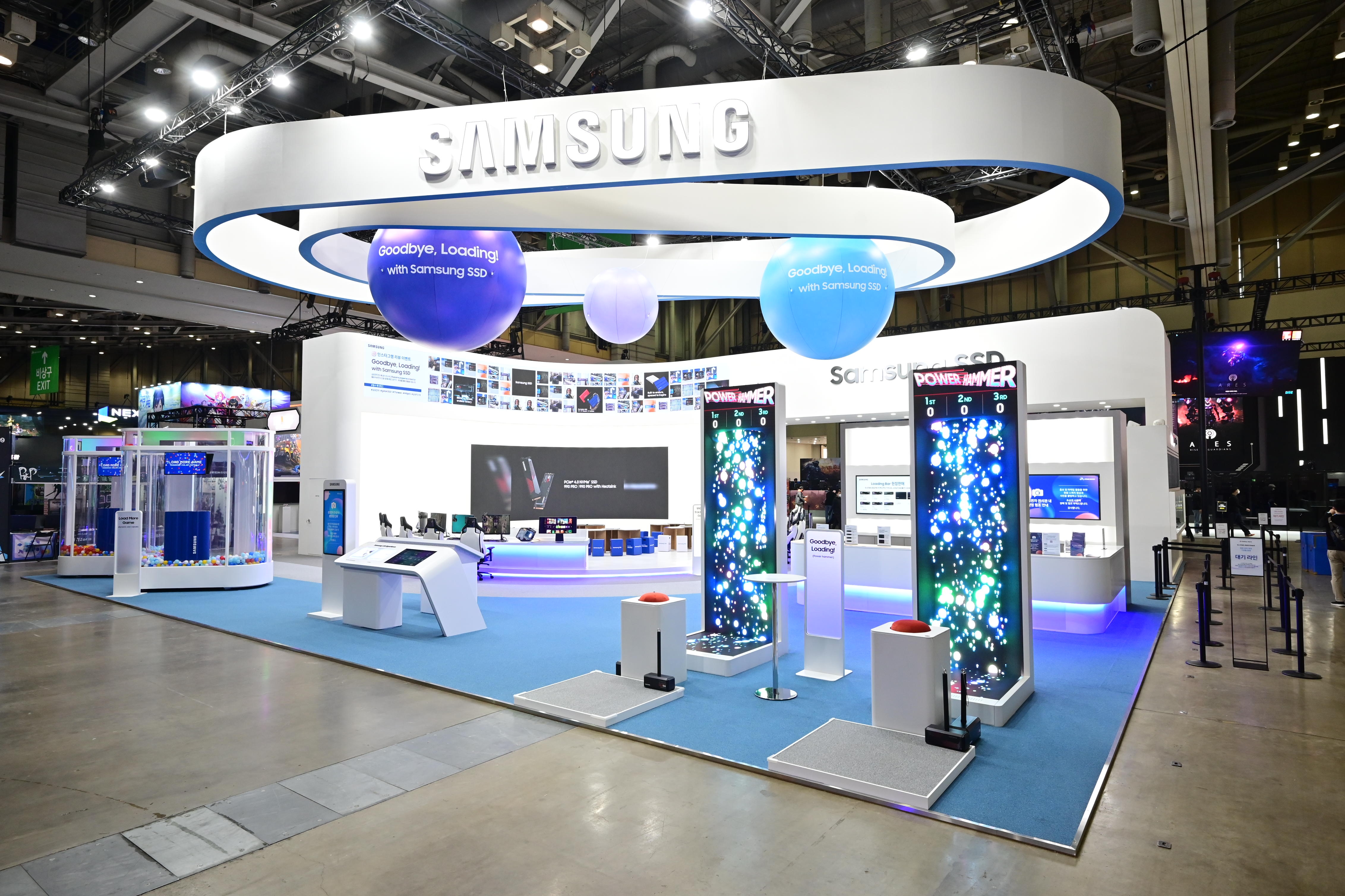 G-STAR 2022에 참가한 삼성전자 브랜드관 전경