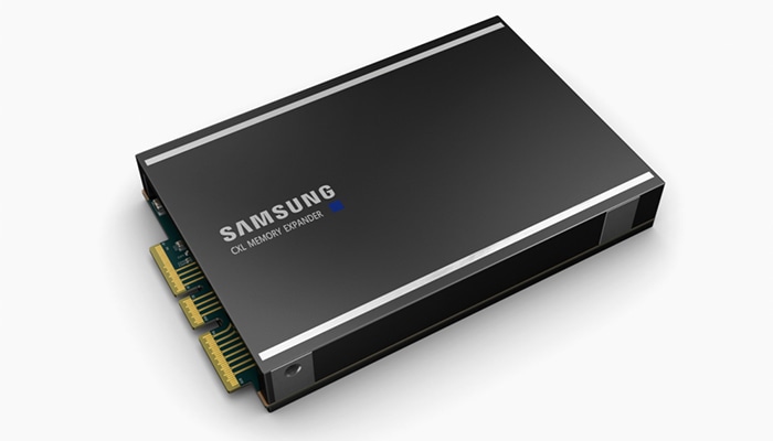 An image is the front of the Samsung CXL Memory Expander."
