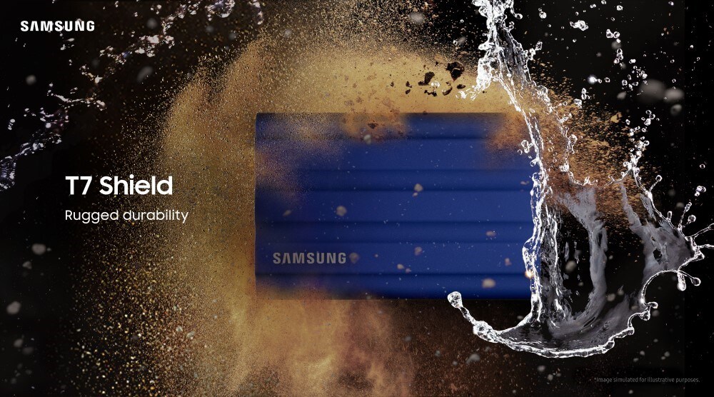 Samsung Semiconductor Portable SSD T7 Shield Rugged Durability