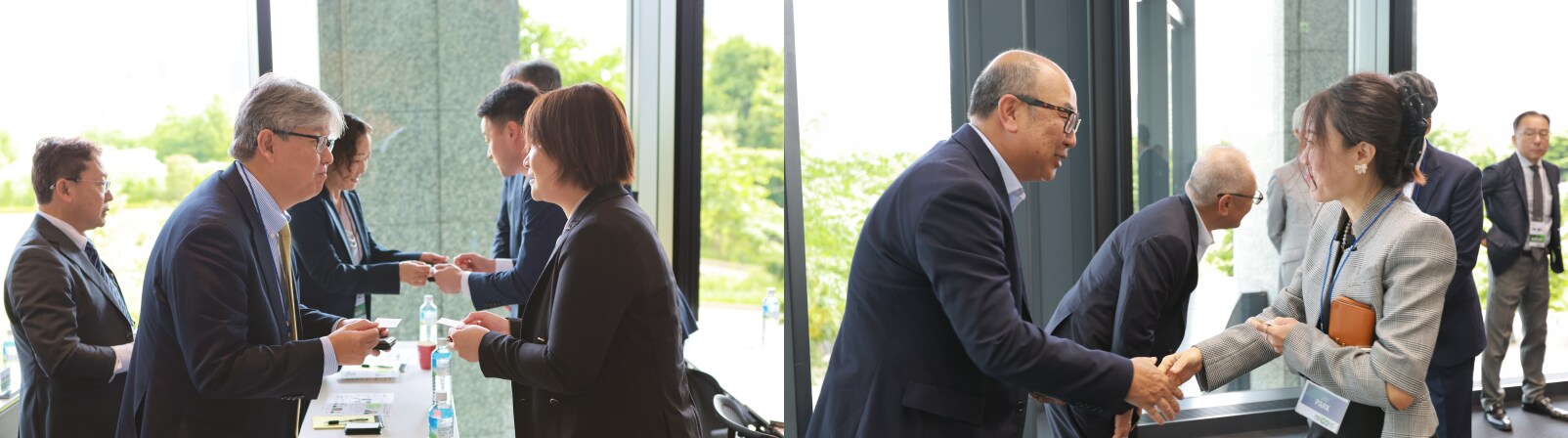 A photo capturing participants networking at Samsung Supplier Sustainability Summit