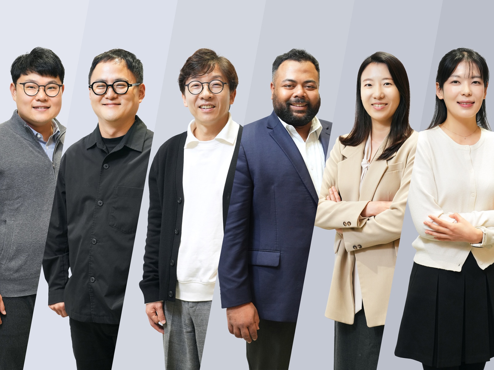 (From left) Scott Jung, Hyung sup Shim, Minhyouk Kim, Jit Mondal, Yuri Cho, and Sophie Heo