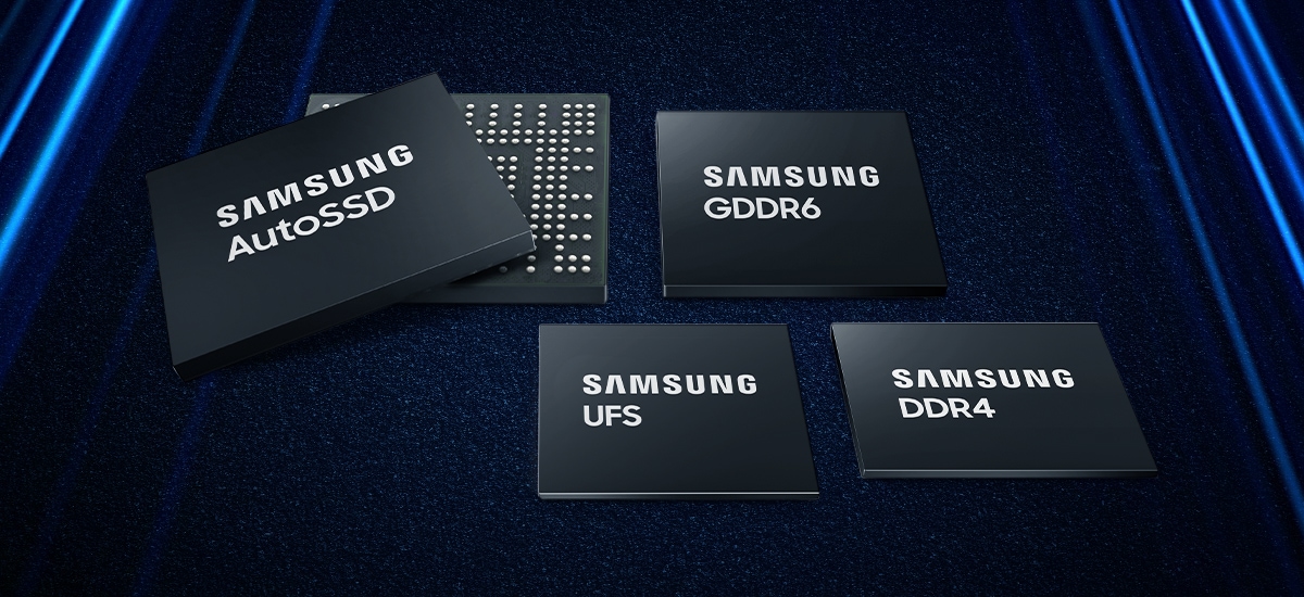 Image of Samsung Auto SSD, GDDR6, UFS, DDR4