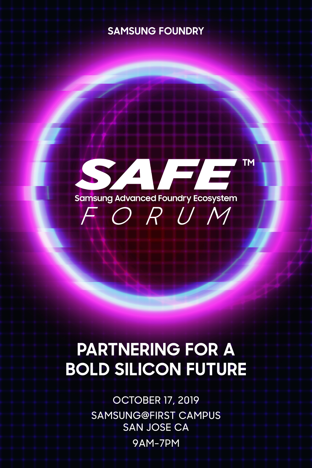 삼성 SAFE™ 포럼 2019 USA 이벤트 포스터